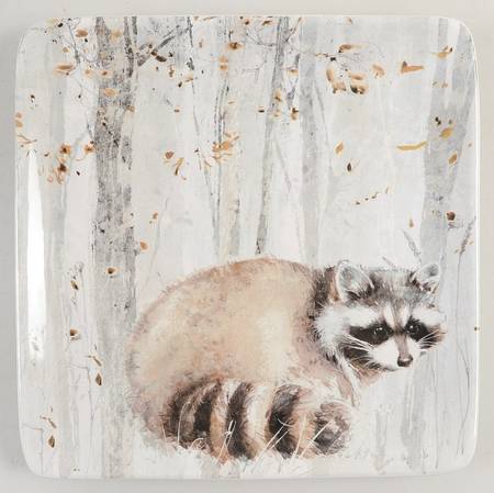 A Woodland Walk Square Salad/Dessert Plate