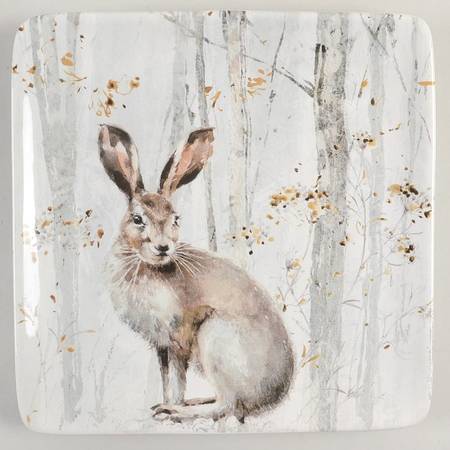 A Woodland Walk Square Salad/Dessert Plate