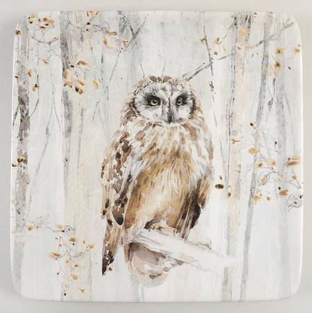 A Woodland Walk Square Salad/Dessert Plate