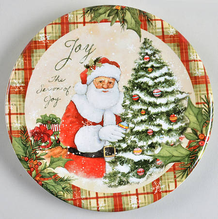 Holiday Wishes Canape Plate