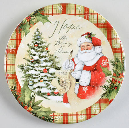 Holiday Wishes Canape Plate