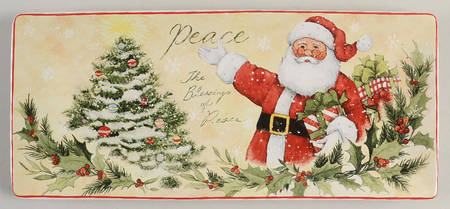 Holiday Wishes 11" Rectangular Tray