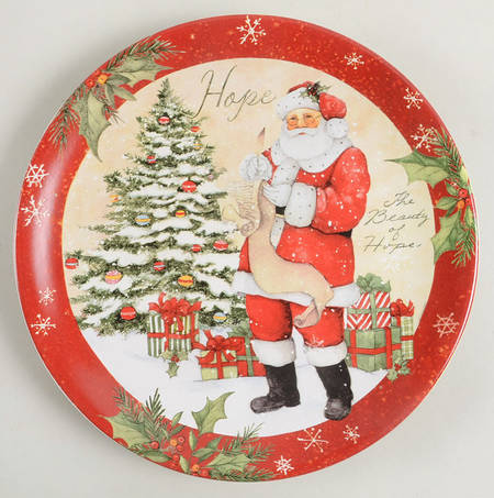 Holiday Wishes 9" Plate for 2 Tier Server