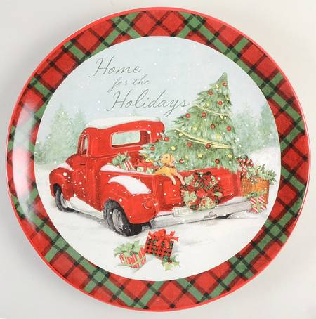 Home for Christmas 13" Chop Plate (Round Platter)