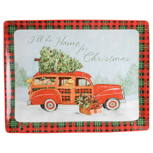 Home for Christmas 16" Rectangular Serving Platter