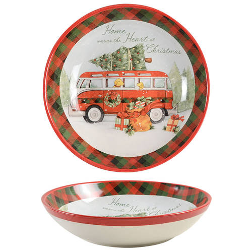 Home for Christmas 13" Pasta Serving Bowl