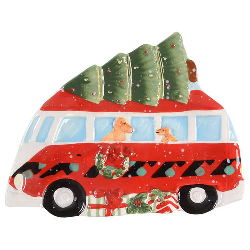 Home for Christmas Figural Open Candy Dish