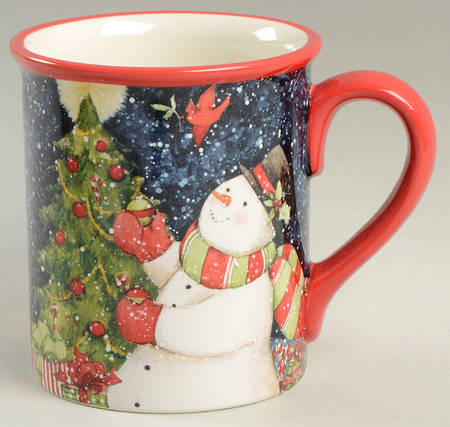 Starry Night Snowman Mug