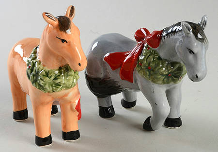 Christmas on the Farm Figural Salt & Pepper Set