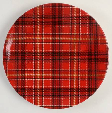 Christmas Plaid Salad/Dessert Plate by Certified International