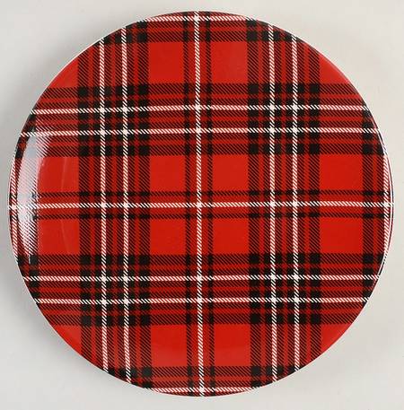 Christmas Plaid Salad/Dessert Plate by Certified International