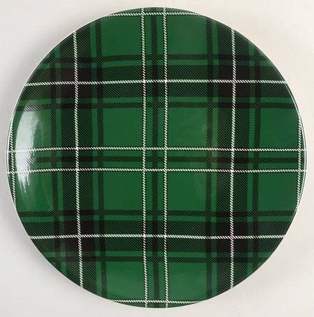 Christmas Plaid Salad/Dessert Plate
