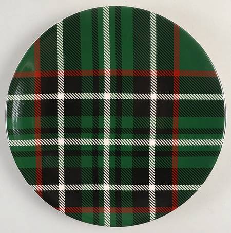 Christmas Plaid Salad/Dessert Plate