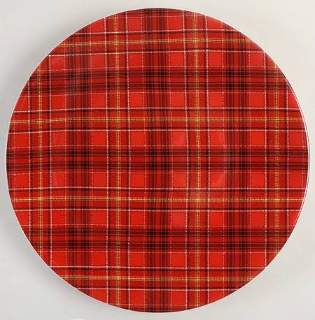 Christmas Plaid Dinner Plate