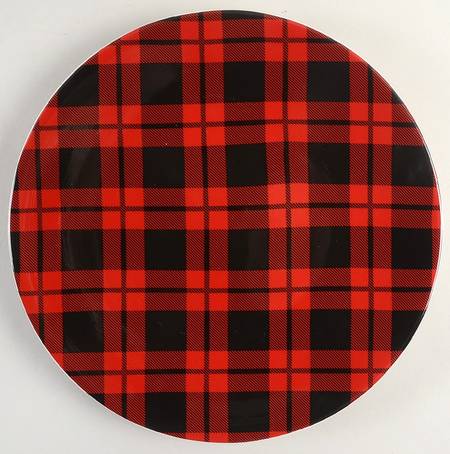 Christmas Plaid Dinner Plate