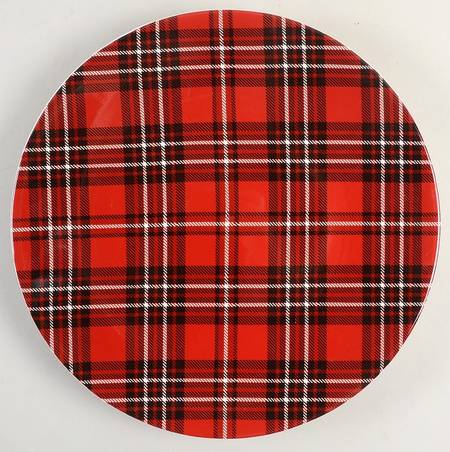 Christmas Plaid Dinner Plate