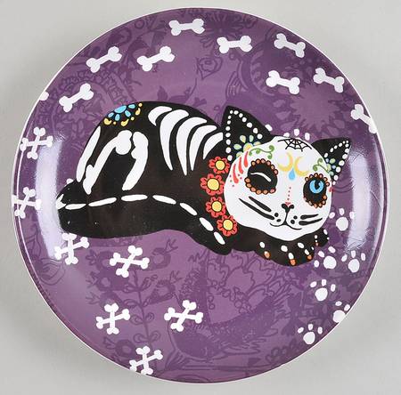 Skeleton Pets Salad Plate