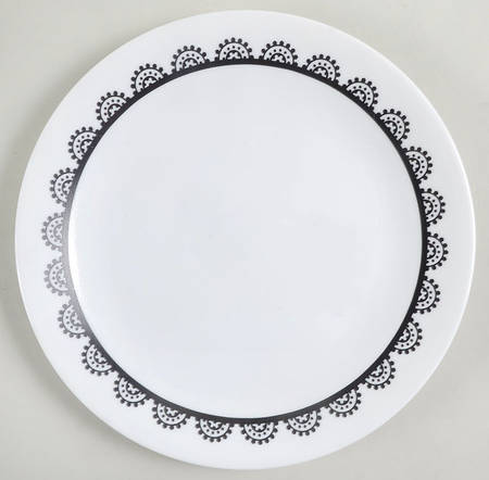 Black and White Luncheon Plate