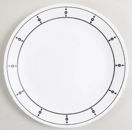 Black and White Dinner Plate