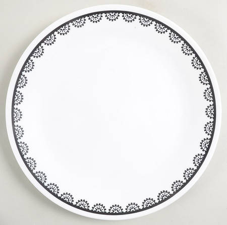 Black and White Dinner Plate