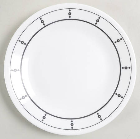 Black and White Bread & Butter Plate