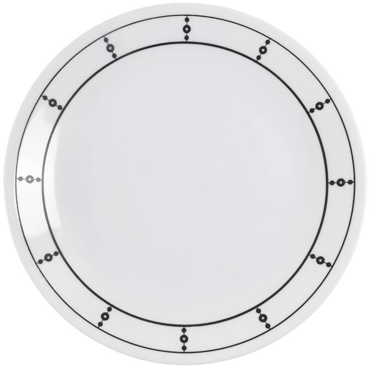 Black and White Luncheon Plate