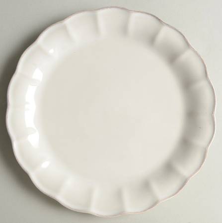 Autumn Waves White Salad Plate