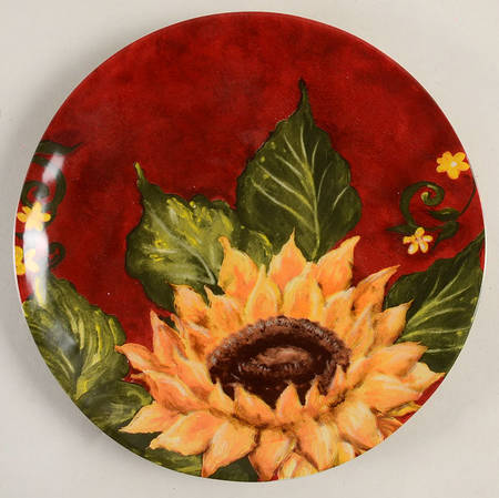 Sunflower Sunset Salad Plate