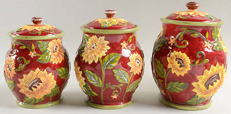 Sunflower Sunset (3 Piece) Canister Set (Box Set)