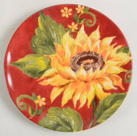 Sunflower Sunset Canape Plate