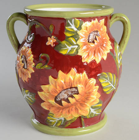 Sunflower Sunset Biscuit Barrel No Lid