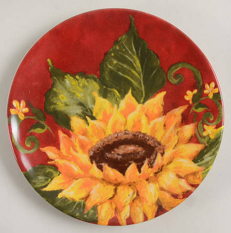 Sunflower Sunset Canape Plate