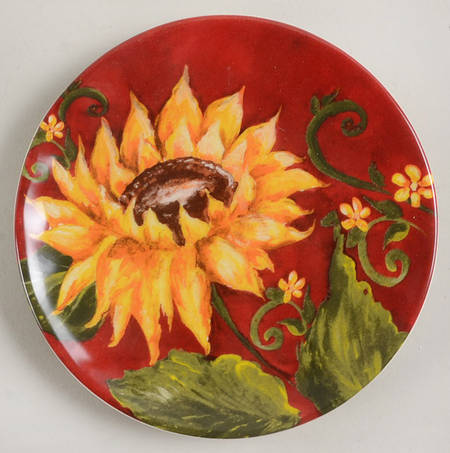 Sunflower Sunset Canape Plate