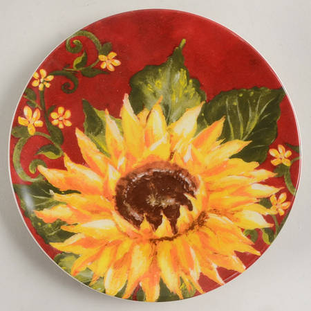 Sunflower Sunset Canape Plate