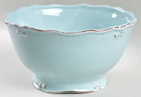Vintage Blue 10" Round Serving Bowl