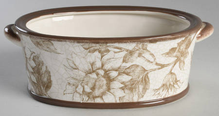 Toile Rooster Figural Serving Bowl No Lid