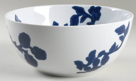 Indigo Vine 9" Round Serving Bowl