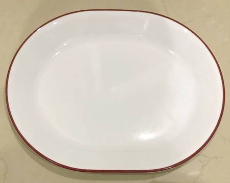 Red 12" Oval Serving Platter