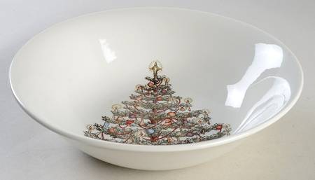 Christmas Tree 9" Round Vegetable Bowl