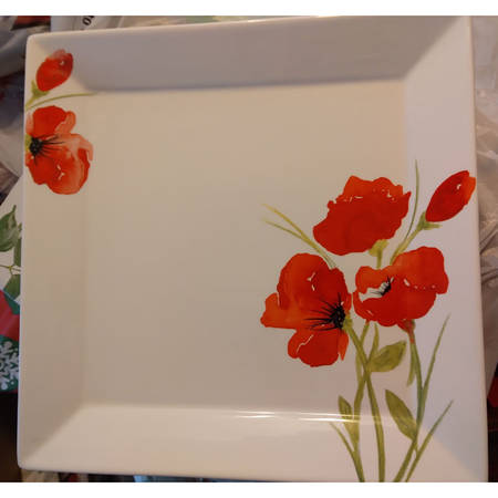 Poppy 12" Square Serving Platter