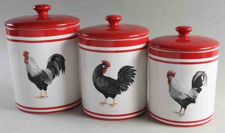 Homestead Rooster (3 Piece) Canister Set (Box Set)