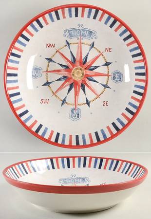 Nautical Life 13" Pasta Serving Bowl