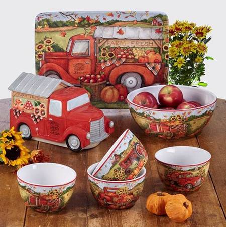 Harvest Bounty Figural Cookie Jar & Lid