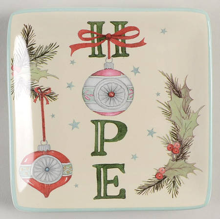 Believe Square Canape Plate