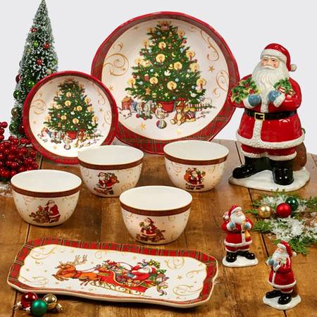 Vintage Santa Figural Cookie Jar & Lid