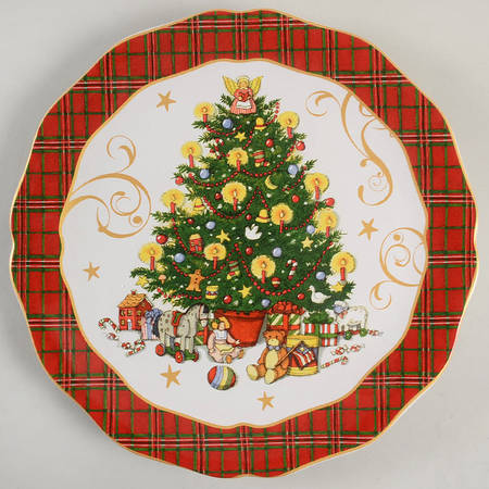 Vintage Santa 13" Round Platter