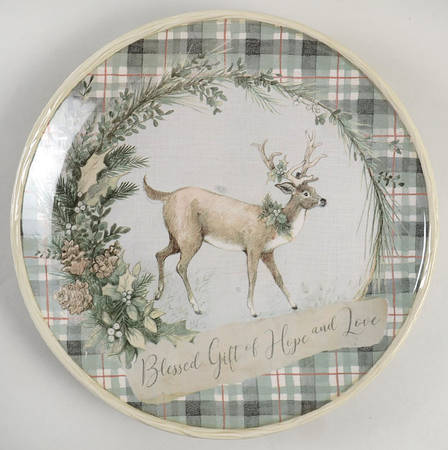 Holly and Ivy 13" Round Platter