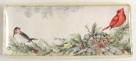 Holly and Ivy 14" Rectangular Tray