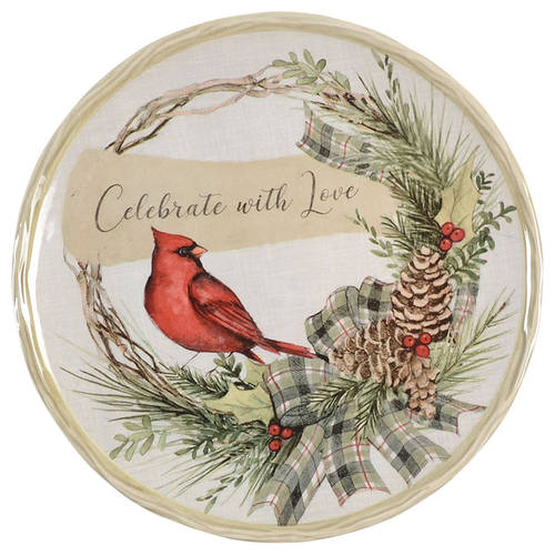 Holly and Ivy Dessert Luncheon Plate