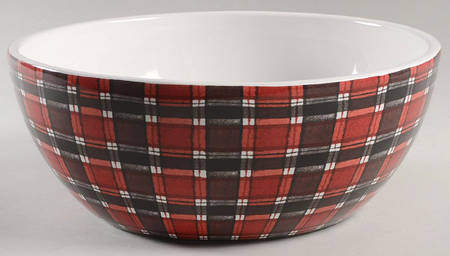 Watercolor Snowman 10" Round Deep Bowl